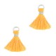 Mini Quaste Ibiza Style 1cm Silver-orange peel